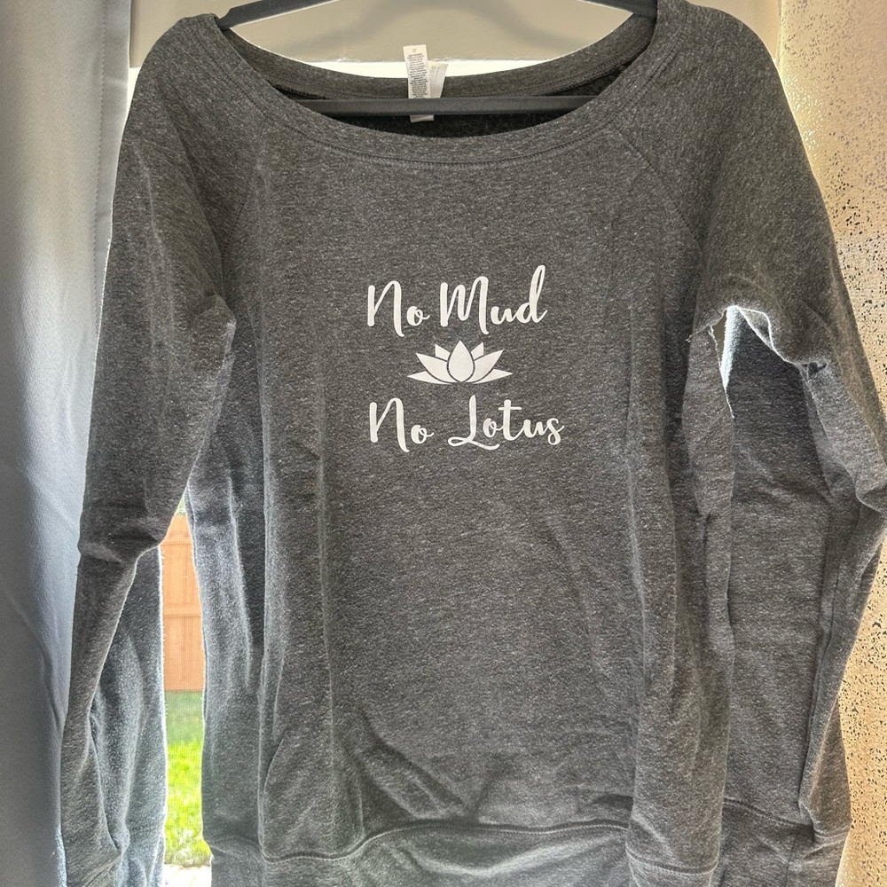 wide neck slouchy sweatshirt